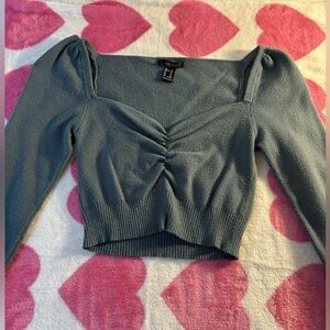 Forever 21 Trendy Green Blouse